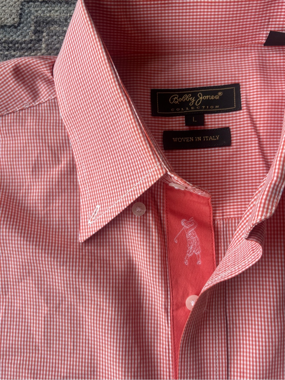 Bobby Jones Pink-Red Gingham Dress Shirt